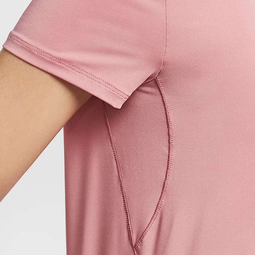 Nike Dri-Fit One Classic Series Comfortable Soft Quick-Dry Short Sleeve T-Shirt Women T-Shirts Pink FN2799-699