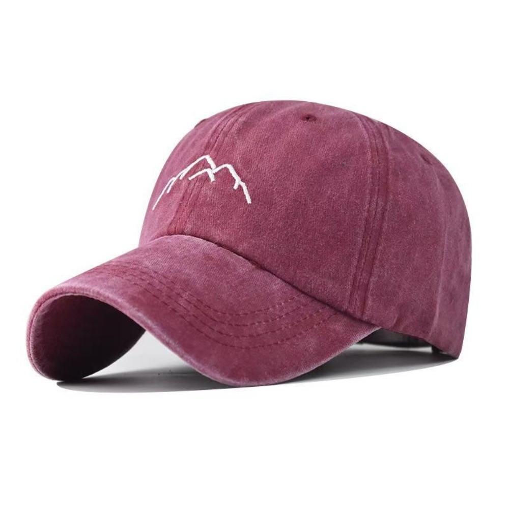 Adjustable Baseball Caps Mountain Embroidery Sun Headwear Vintage Trucker Hat Summer
