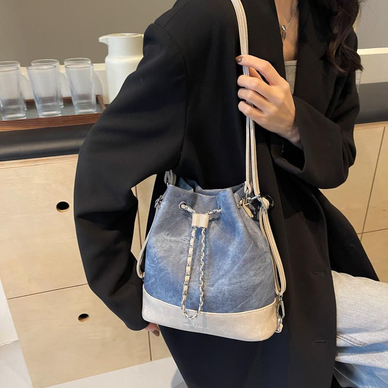 Ielgy All-Match Multifunctional Fashion One-Shoulder Bucket Bag