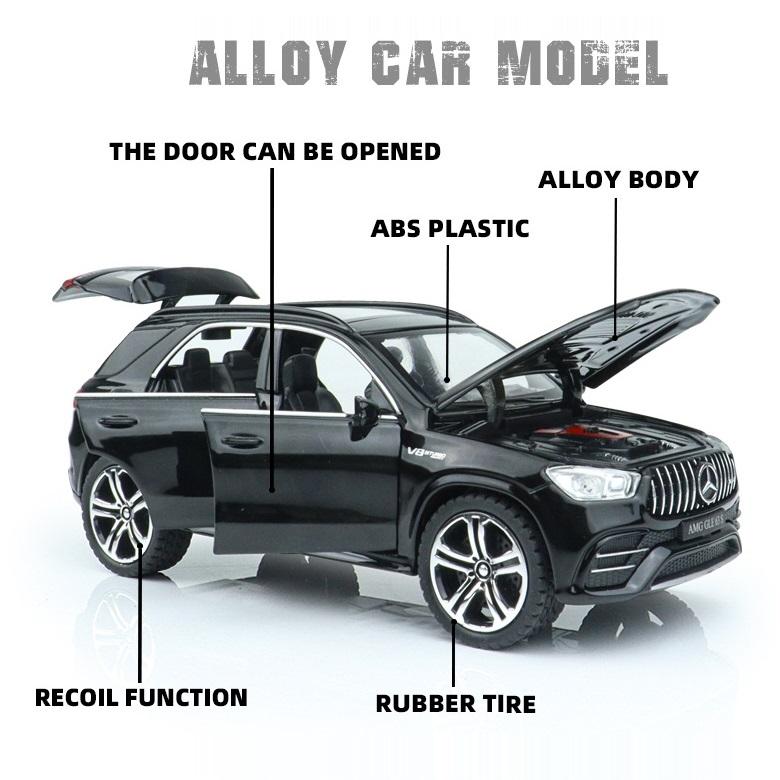 Mercedes Benz GLE 63s AMG City SUV Simulation Diecast & Toy Vehicles Sounds & Light Pull Back Car 1:32 Alloy Collection Model