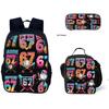 Print Backpack for Students, Six Seven School Bag with Ice Pack Kit, Trendy 3-in-1 Set, Durable Large Capacity
