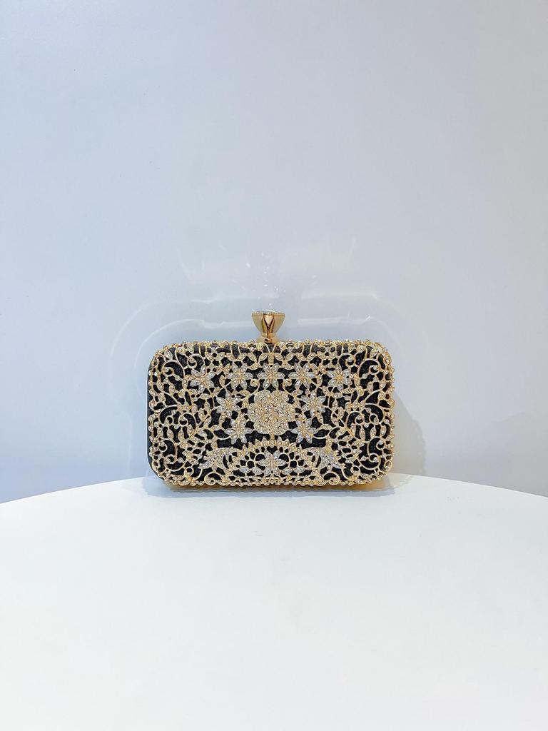Вечерний клатч, инкрустированный бриллиантами, для светских мероприятий в Европе и Америке
