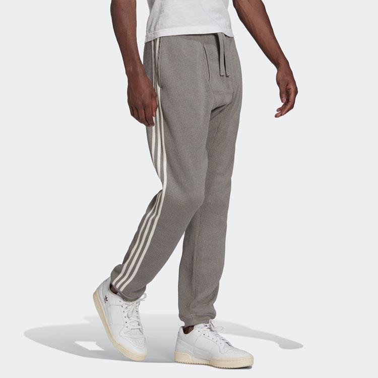 Adidas Originals Sports Striped Logo Casual Long Pants Men Bottoms Hemp-Grey HD4810