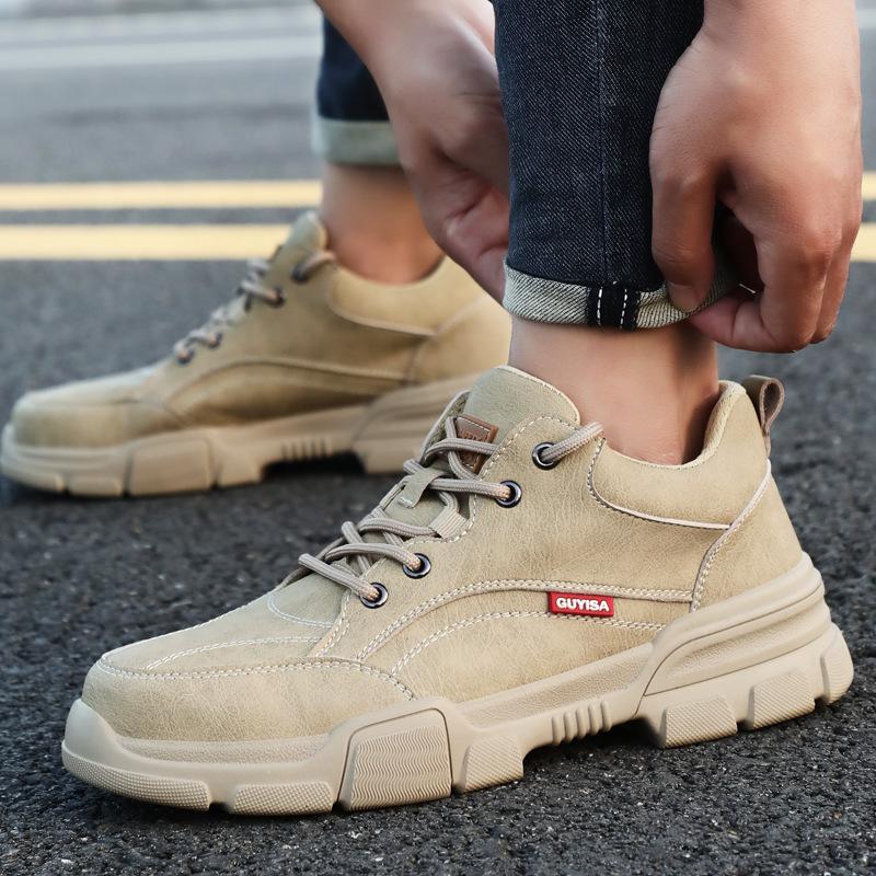 Labor Insurance Shoes Men's Anti-smash and Anti-puncture Wear, Light, Comfortable, Non-slip, Waterproof and Wear-resistant Safety Shoes