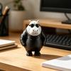 Забавная Крутая Фигурка Бегемота 3D Печатный Бегемот в Солнечных Очках Статуэтка Новинка Скульптура Животного для Дома Офиса Декора Рабочего Стола