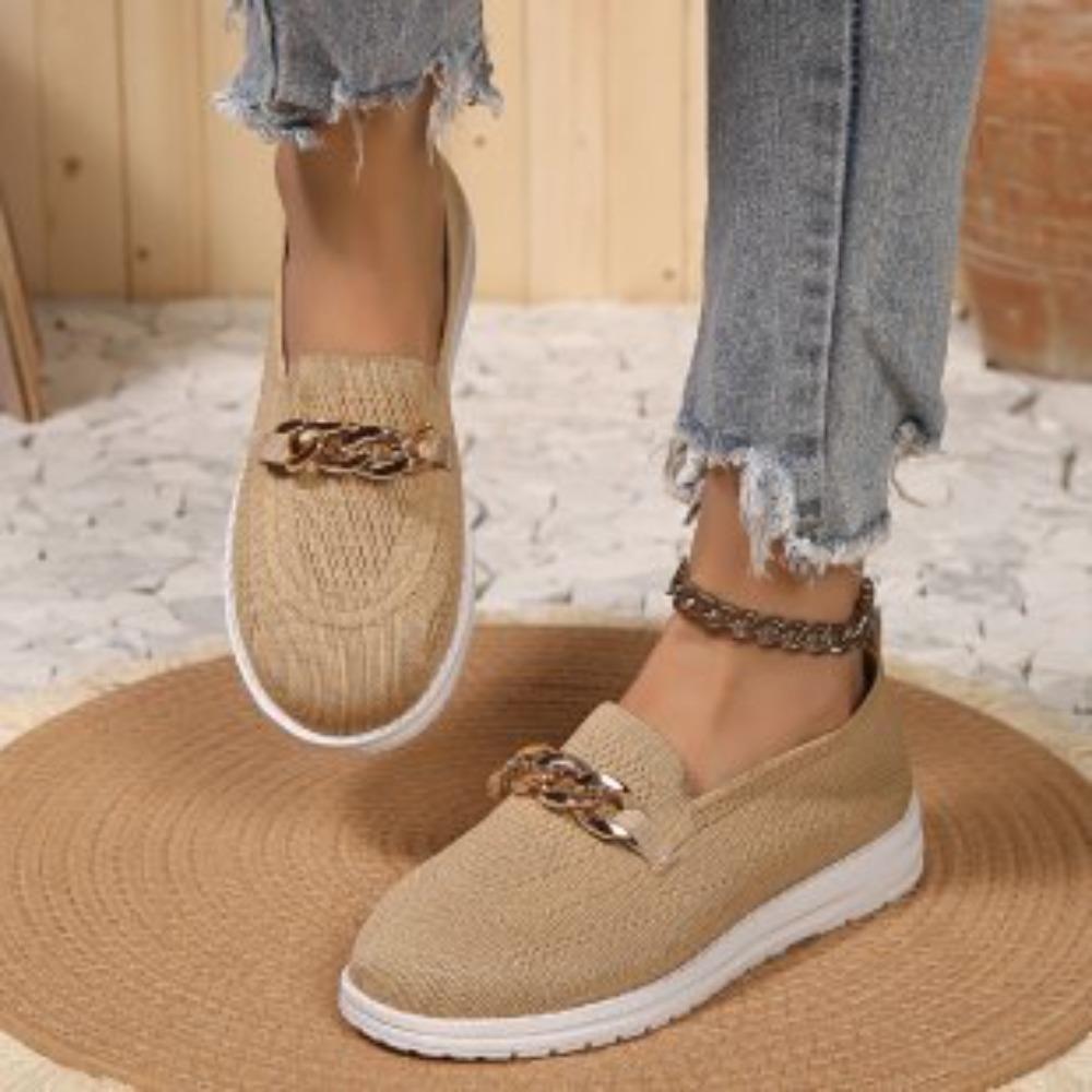 Большие размеры женской обуви, новые летящие плетеные мелкие цепочки, повседневные плоские маленькие белые туфли для летней носки
