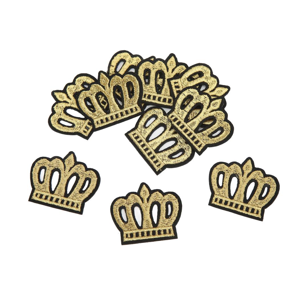 10 шт. вышитая корона заплатка затемнение пятен повреждения золотая корона своими руками заплатка для одежды сумки