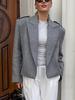 Европейский и американский осенне-зимний шерстяной костюм: Женское пальто кэжуал с широким лацканом класса люкс