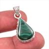 Natural Malachite Gemstone Handmade 925 Solid Sterling Silver Pendant 1.5'' W7i88