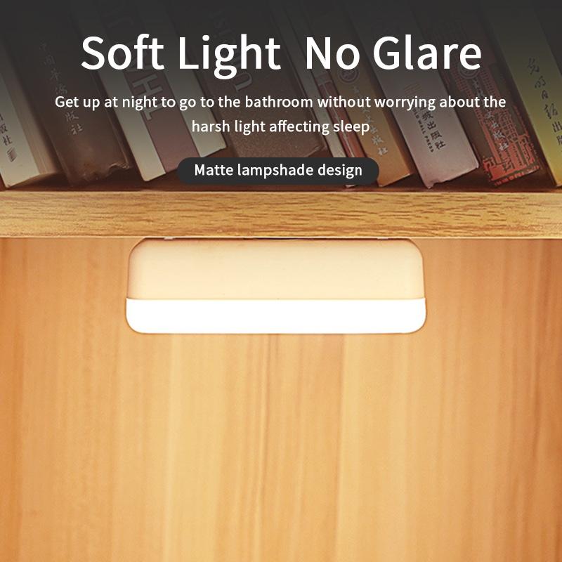 3W LED PIR Motion Sensor Light Wireless USB Rechargeable Magnetic LED Night Light Lamp For Staircase Aisle Wardrobe Baby Care Bedroom Light