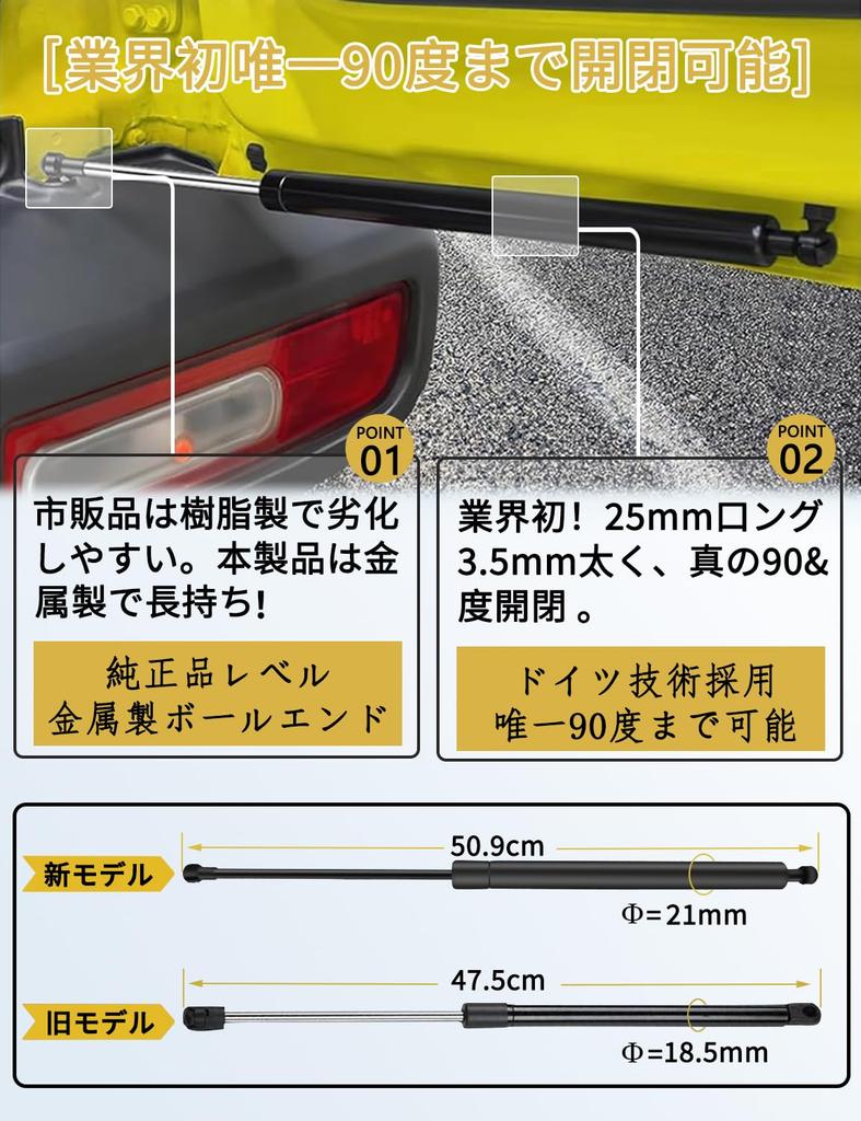 Продукты Beautytrees для Suzuki Jimny Sierra JB74 Демпфер задней двери Свободная остановка Бесступенчатая регулировка Остановка посередине Оригинальная замена Гидравлический демпфер Задний