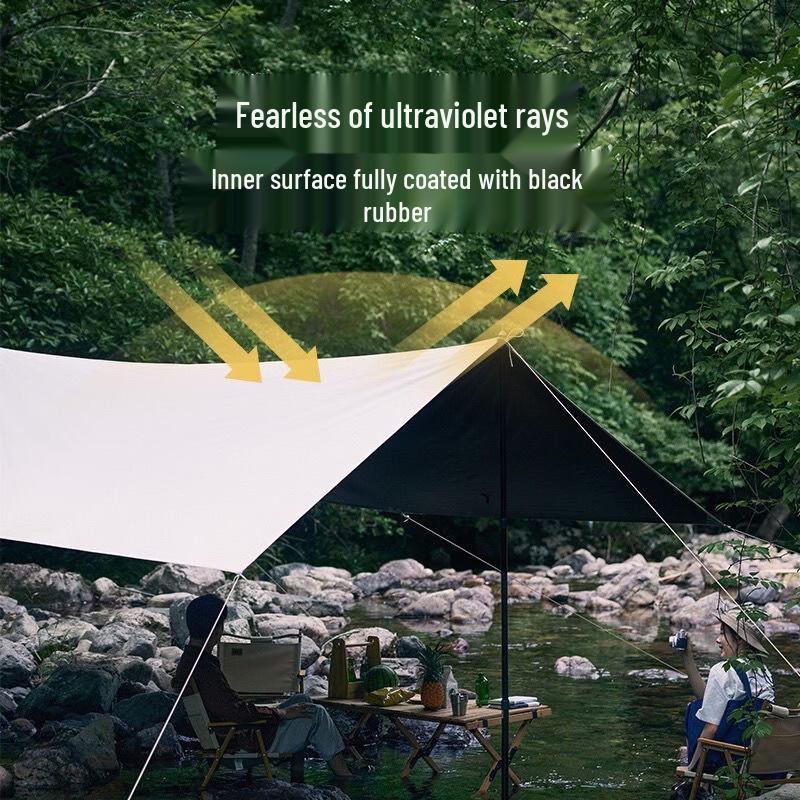 Jun Kaiwei Outdoor Camping Tarp with Black Coating