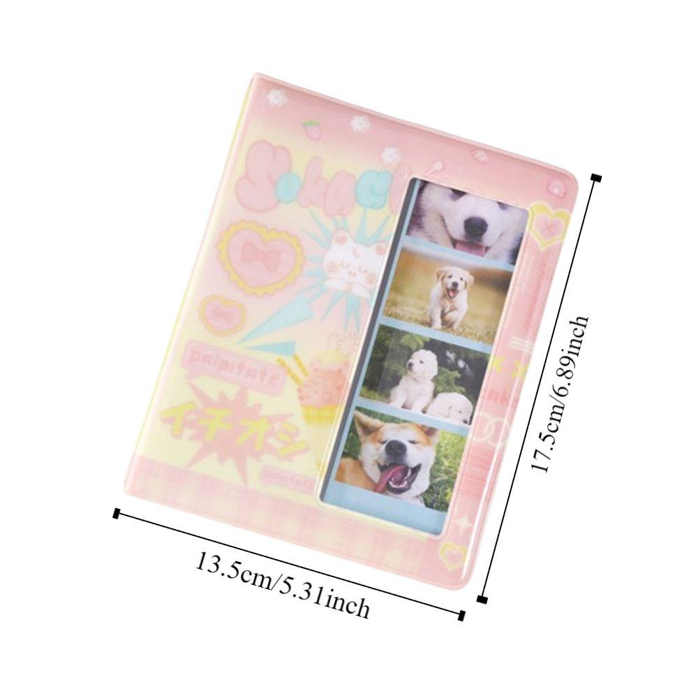 Clear Pockets Photo Album Holder Cute Cartoon Small Card Collect Book Letters