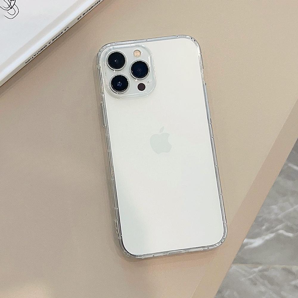 Простой однотонный чехол для мобильного телефона iPhone 16 13 Подходит для 11 Apple 15 Promax Подушка безопасности Защита от падения 14 Прозрачный 12 Мягкий