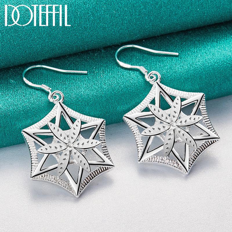 Серьги с узорами Серебряная бижутерия