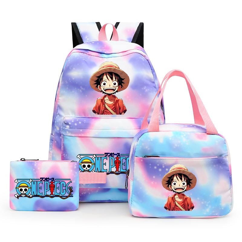 3 шт./компл. аниме цельный рюкзак большой емкости кавайный рюкзак с ланчем сумка пенал для девочки мальчика подростка школьная сумка дорожная сумка рюкзак
