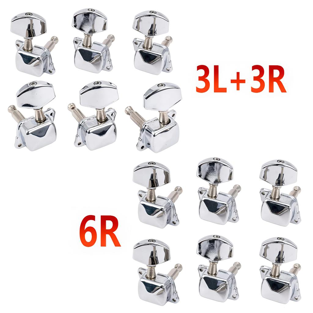 6Pcs Semi-Closed Guitar String Tuning Pegs Zinc Alloy Acoustic Guitar Tuners Guitar String Tuning Keys for DIY Parts