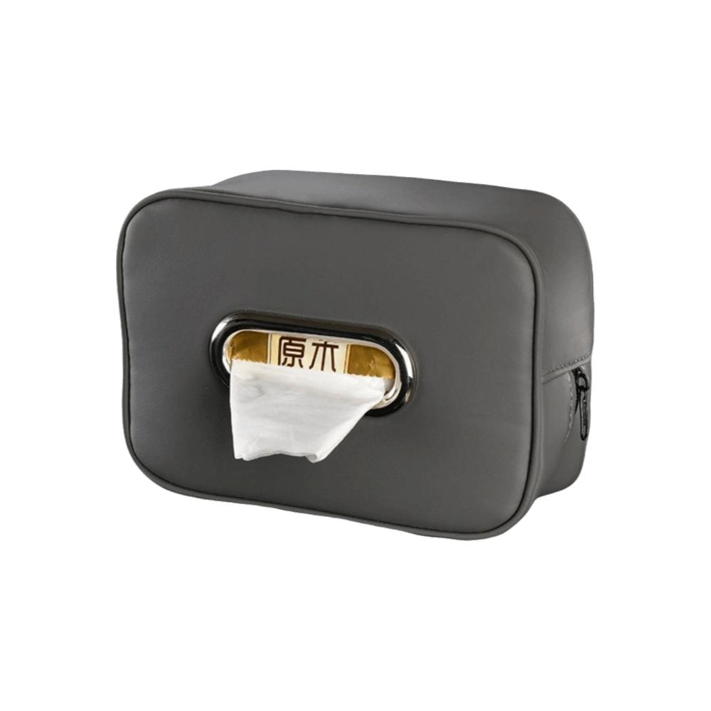Minimalist Car Tissue Box Leather Tissue Storage Box Durable Sun Visor Tissue Box Car Interior