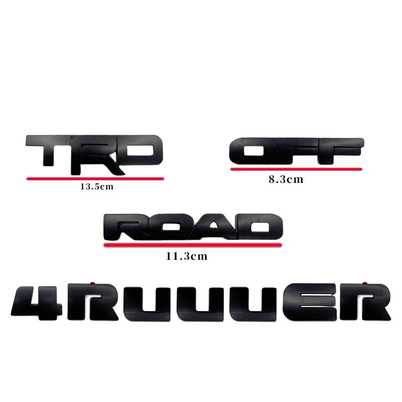 Autocollants de protection ABS pour Toyota 4Runner TRD 2010*2024, accessoires modifiés pour grille avant et aileron de véhicule