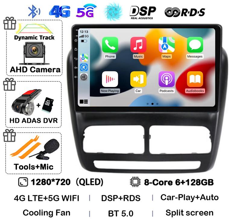 Android 14 Автомагнитола Carplay Auto для FIAT DOBLO для OPEL COMBO TOUR 2010 2011 2012 2013 2014 2015 GPS Мультимедийный Стереопроигрыватель