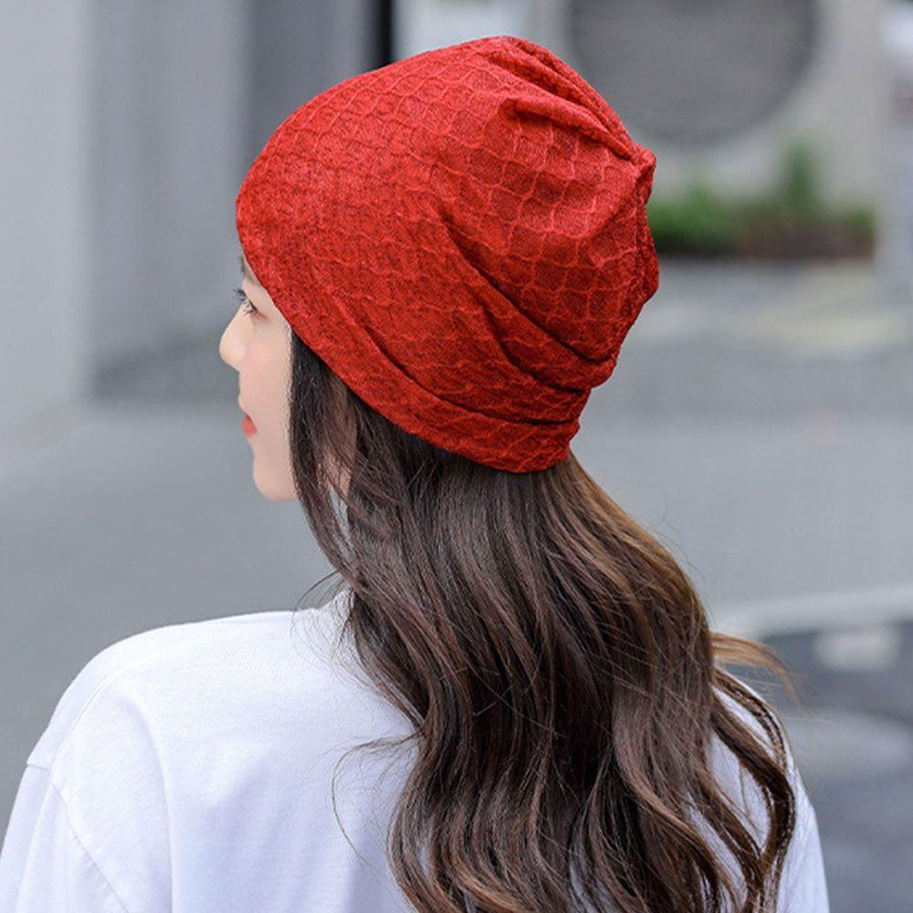 Шапка-бини в стиле хип-поп, шарф, дышащая вязаная шапка, сетчатая кепка от солнца для женщин