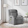 VidaXL Reclining Massage Armchair Light Grey Fabric 373548