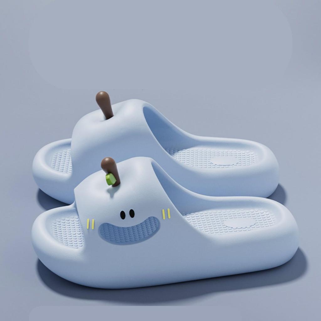 Шлепанцы на толстой подошве с улыбающимся лицом, женские шлепанцы, EVA, увеличение высоты на 1,4 дюйма, комнатные тапочки для душа, уличные дорожные пляжные сандалии