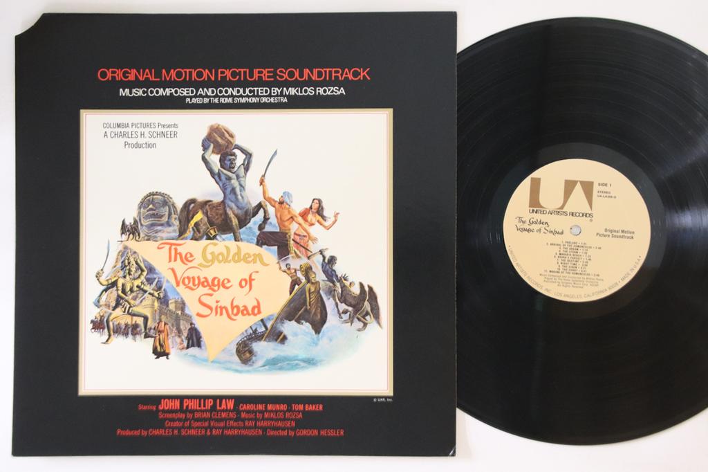LP Record OST, MIKLOS ROZSA - Golden Voyage Of Sinbad UALA308G UNITED ARTISTS 1974 US Soundtracks & Musicals Used