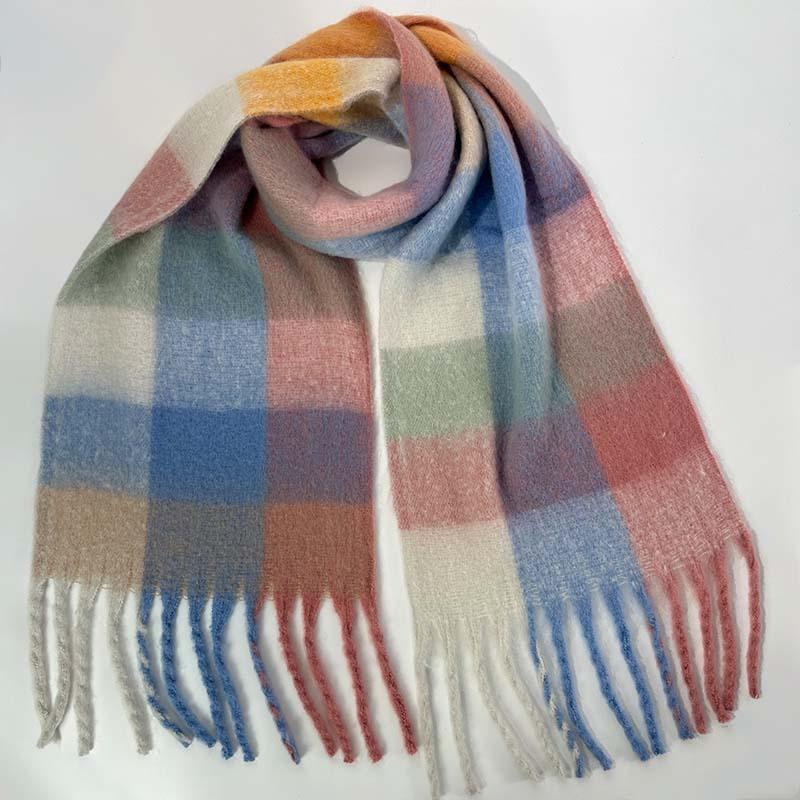Scarf Warm Scarf Large Shawl Plaid Plaid