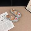 Children's Princess Elsa Crystal Shoes: 2026 Spring/Autumn Girls’ Non-Slip Leather Shoes with Soft Soles, Versatile Korean Style