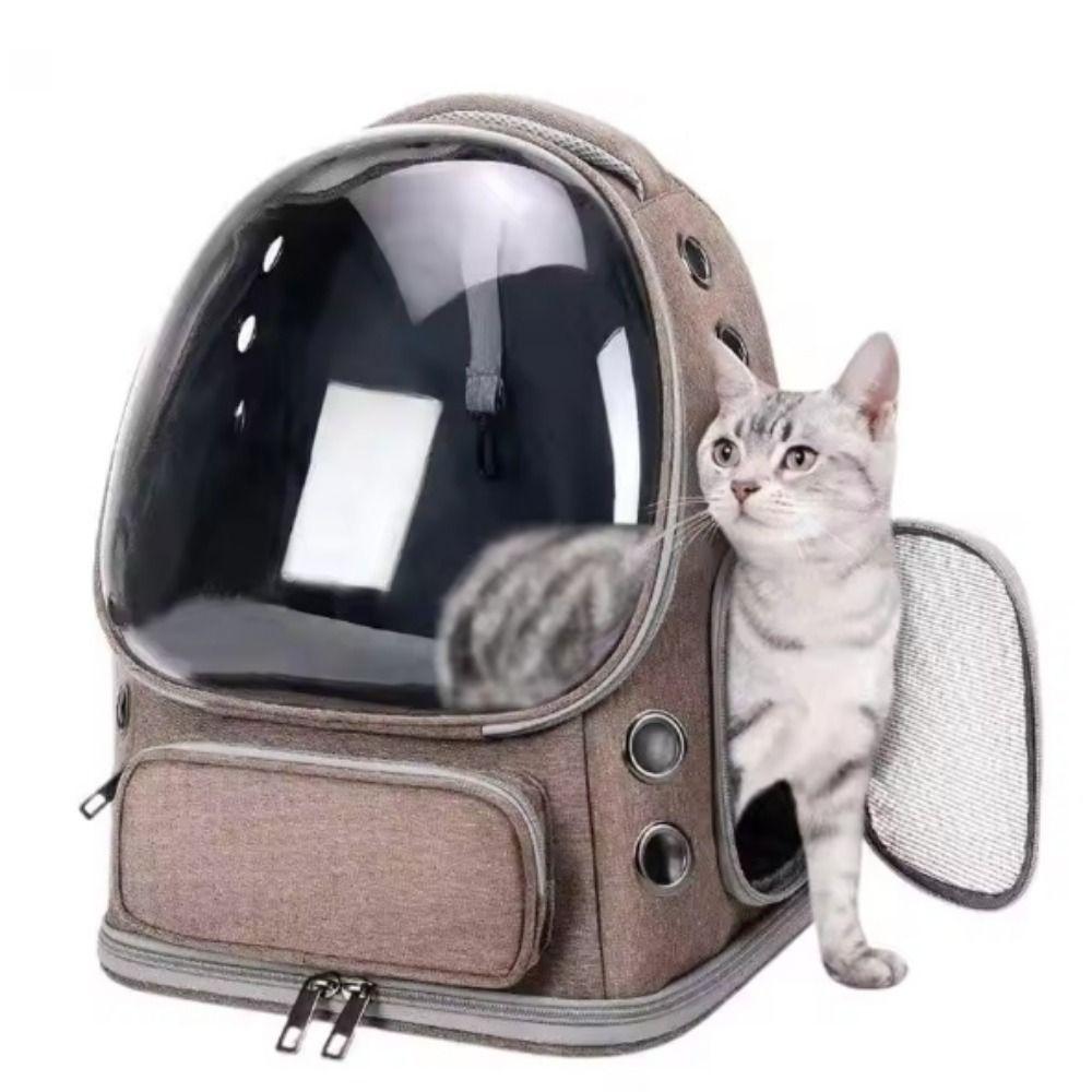 Transparent Pet Carrier Backpack Ventilated Pet Travel Bag Cat Carrying Bag Outdoor Use