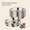 2/6pcs Slip Resistant Stainless Steel Cat Bowl – Low-Profile Wide Design for Kittens Small Pets Anti-Tip Base Feeding Station