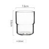 1 PC 300ml 380ml Stackable Clear Pink Grey Amber Blue Green Pink Colored Heat Resistant Milk Water Coffee Glass Mug Tumbler Cup