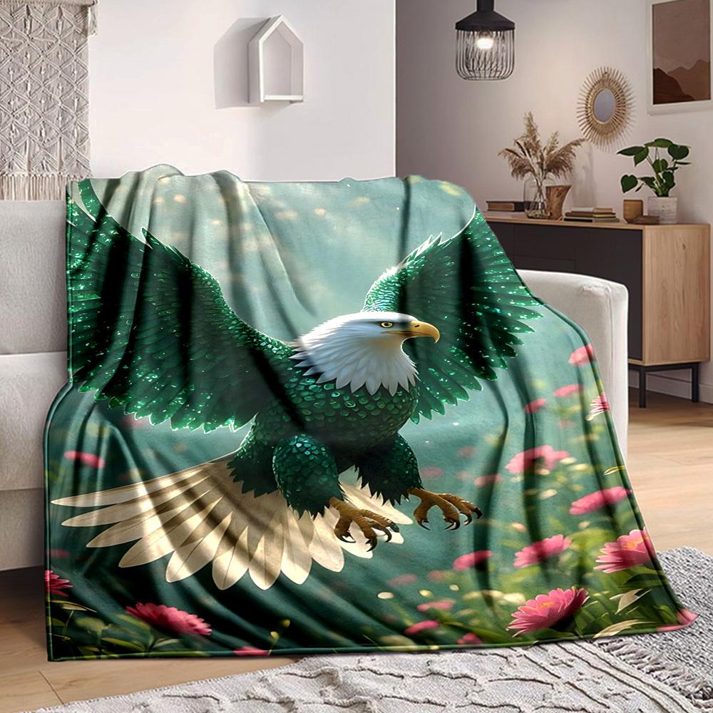 1pc Fantasy Eagle Wings Blanket Lightweight Blanket Throw Blanket For Sofa, Bed, Travel, Camping, Livingroom, Office, Couch, Chair yy251010019