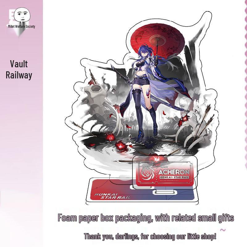 Набор Фигурок miHoYo Star Rail Светлячок Дань Хэн Луна: Ахерон, Авантюрин, Кафка, Серебряный Волк, Цзинлю, Сюэи Стенды