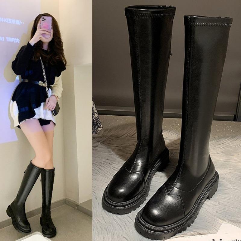 European and American New Thick Soled Thick Heel Fashionable and Slimming Knight Boots