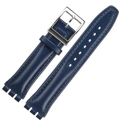 Ремешок для часов ZHUOLEI Swatch, 17 мм/19 мм [Включает 3 шпильки, инструмент для снятия шпилек и коробку] (A-Синий, 19мм)