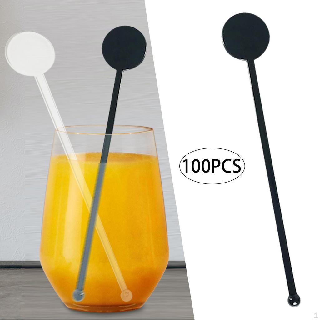 100 шт., палочки для напитков, мешалки для напитков, грабли, длина 7,07 дюйма, кофе