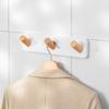 Solid Wood No-Drill Entryway Coat Rack