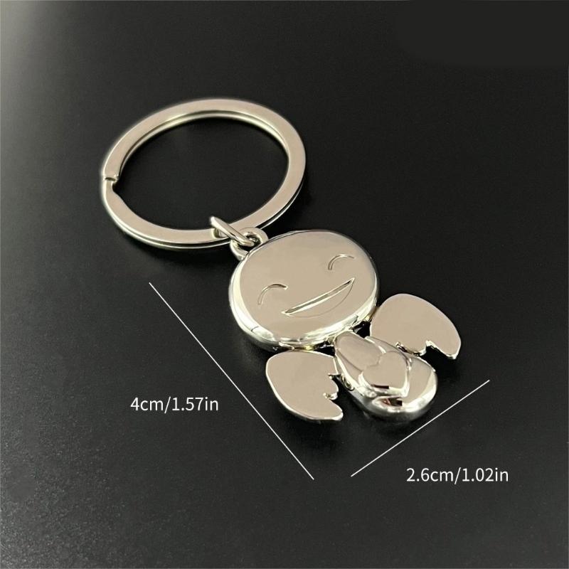 Portable Angel Keychain Charm Individualized Angel Pendant Key Holder Stylish Key Adornment for Bags and Wallets