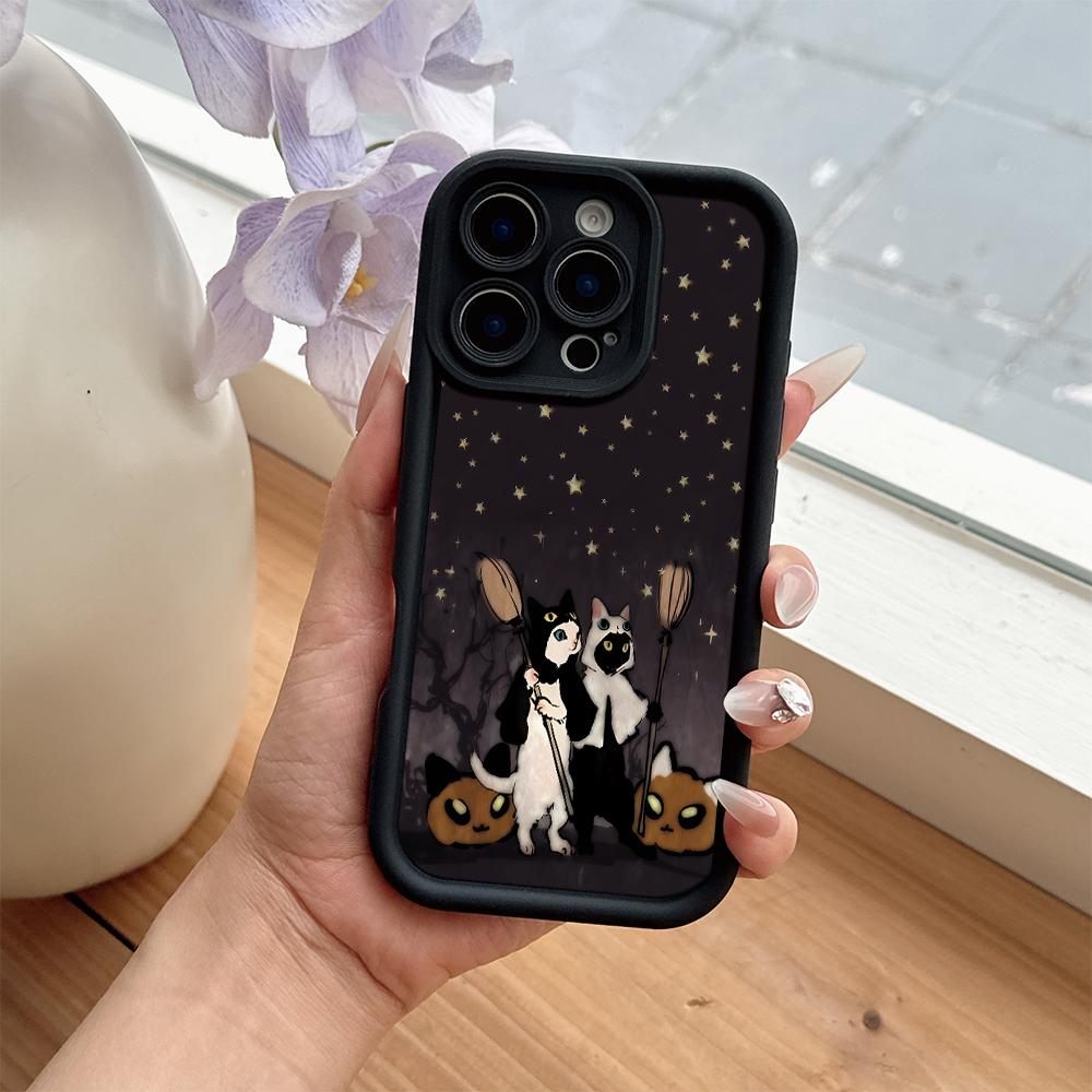 Креативный милый чехол для телефона с Хэллоуинским котом для Huawei P50 Nova 9 10 Honor 400 300 200 X7B X7 X8 8A Magic7 X9c Smart Lite Pro 4G 5G
