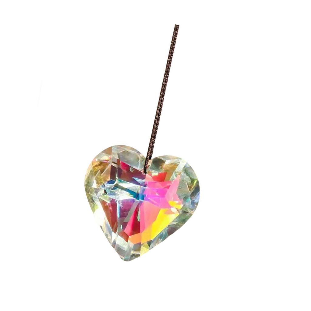 Ловец солнца в форме хрустального сердца с призмой для домашнего декора и свадебного торжества, отражающий радужный свет в солнечном свете