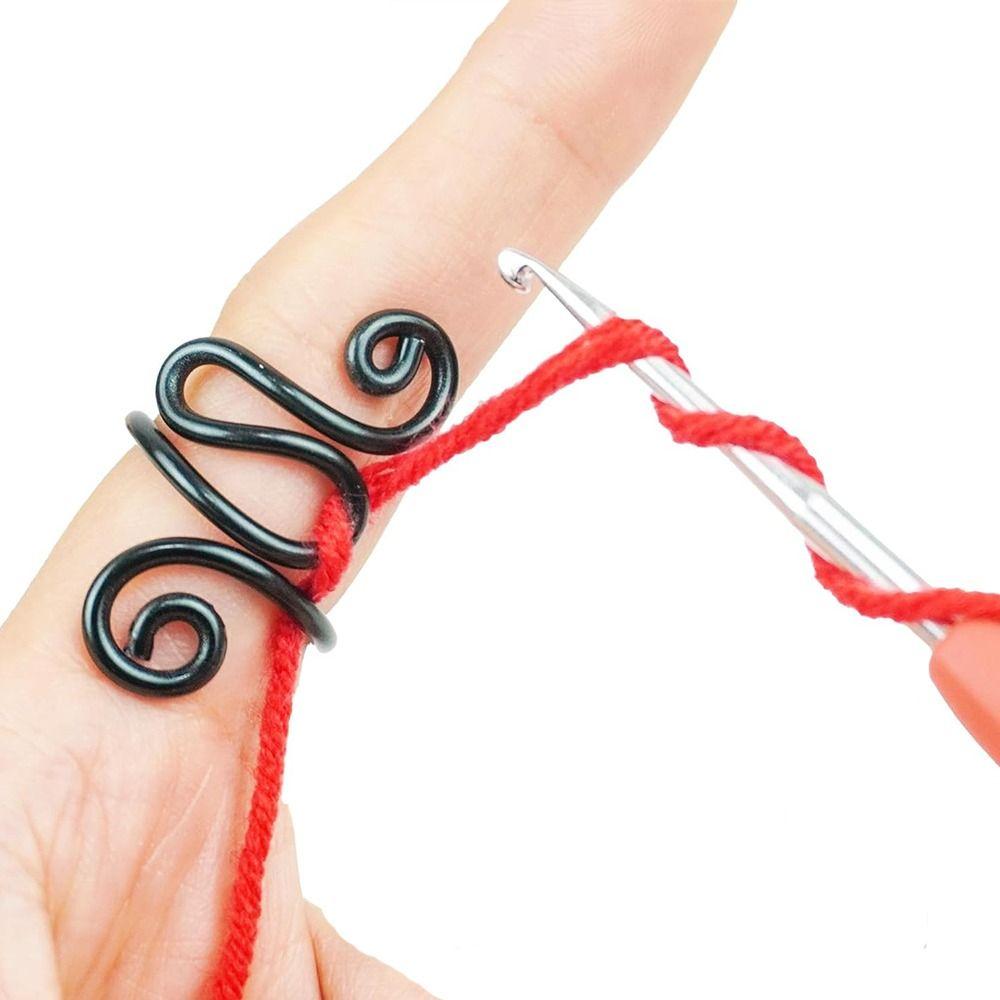 Sewing Accessories Adjustable Crochet Finger Ring Finger Wear Guides Ring Finger Household