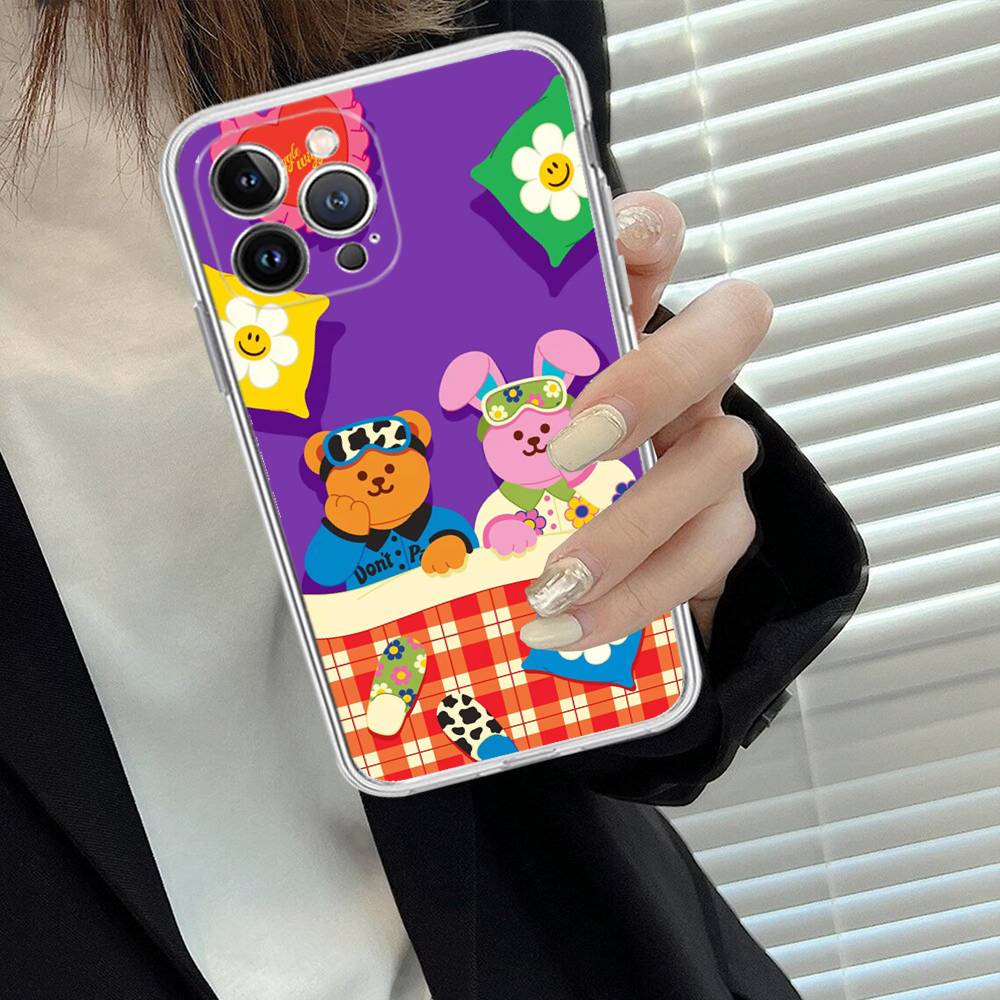 Мультяшный Милый W-Wiggle W-WiggleS Чехол для Телефона Для IPhone 17 16 15 14 13 11 12 Pro Max 16 Plus Прозрачный