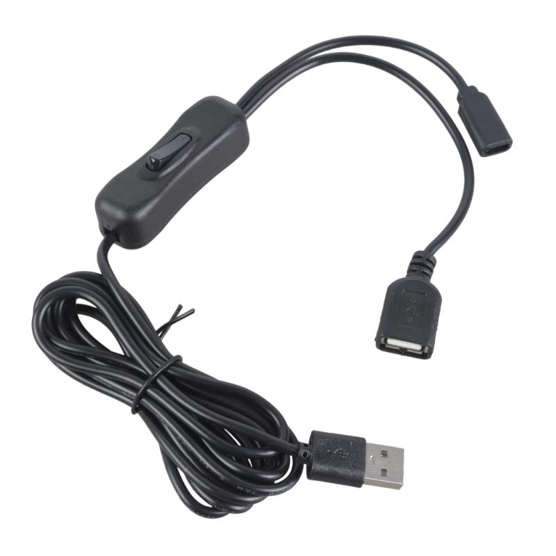 Кабель-удлинитель для зарядки через порт USB и Type C с для телефонов, планшетов, фонарей, динамиков