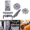 Halloween Decor Spider Web Bat Curtain Tablecloth Fireplace Scarf Table Runner