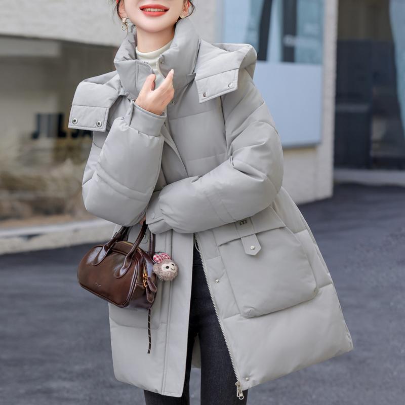 Модное зимнее пальто женское длинное парки с капюшоном свободное толстое теплое женские куртки