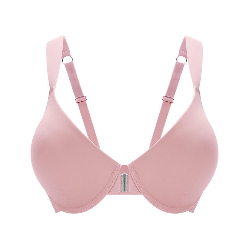 Women Front Closure Bra Plunge Underwire Brassiere Seamless Push Up Bralette Sexy Lingerie B C D Cup