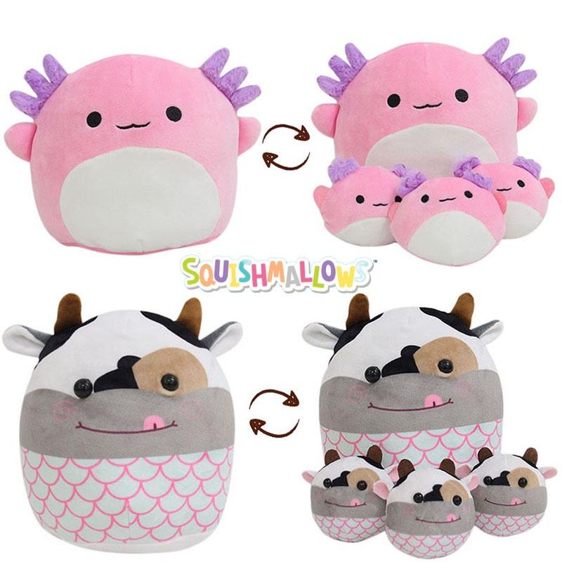 Adorable Squishmallow Axolotl Plush Toys Adorably Soft Stuffed Animal Doll Kids Xmas Gift