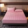 Luxury Short Plush Thicken Quilted Mattress Cover Queen Size Warm Soft Baby Velvet Quilting Bed Cover Not Included Pillowcase